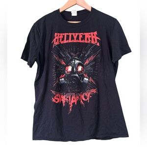 Hellyeah Startriot Black Band Graphic Tshirt Men's Sz Large